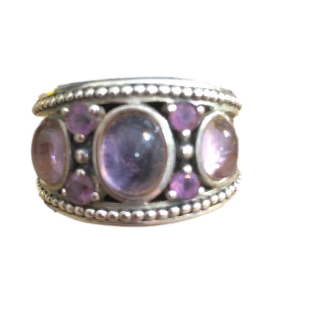 925 Sterling Silver Multiple Lavender Stones - image 1